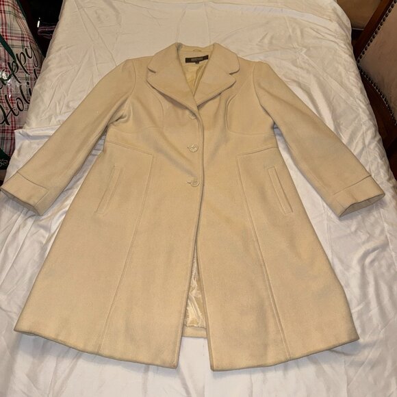 Kenneth Cole Reaction Jackets & Blazers - Kenneth Cole Winter Coat Size 16 80%Wool/20% Nylon Ivory Winter White